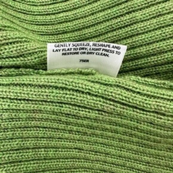 Eileen Fisher Merino Wool Ribbed Cardigan Open Front Jacket Green XL - Picture 6 of 9